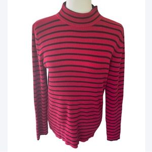 Lauren Ralph Lauren Striped Sweater Half Turtleneck